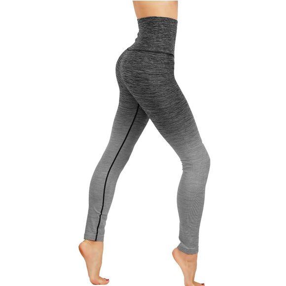 NWT Seamless High Waist Yoga Dry-Fit Ombre compression Leggings Tummy support - Picture 2 of 7